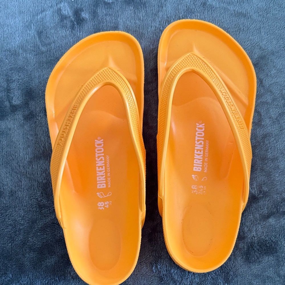 Birkenstock Vibrant Orange Flip Flops